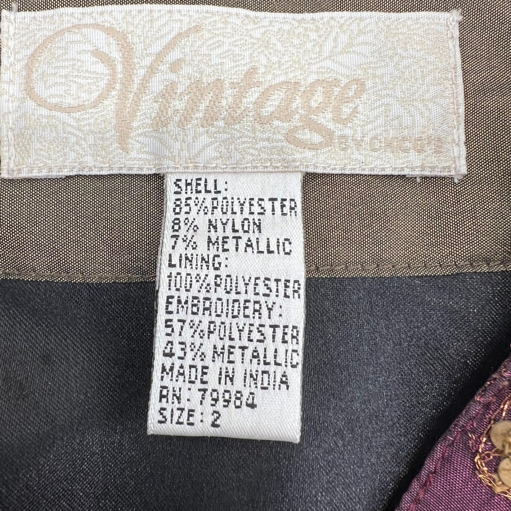 Vintage By Chicos Patchwork Mandarin Jacket Sequi… - image 2